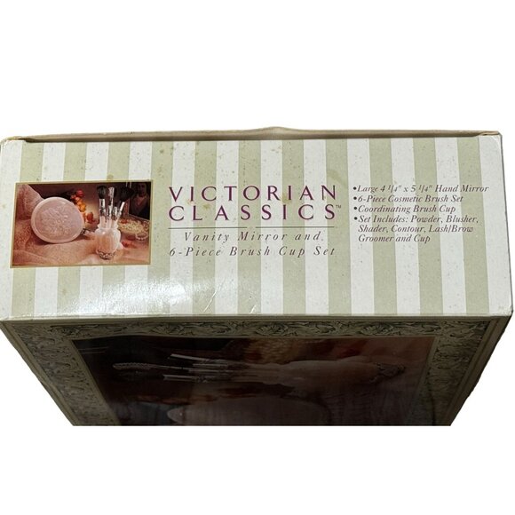 Vintage Victorian Classics Vanity Mirror & 6-Piece Brush Cup Set - Picture 5 of 12